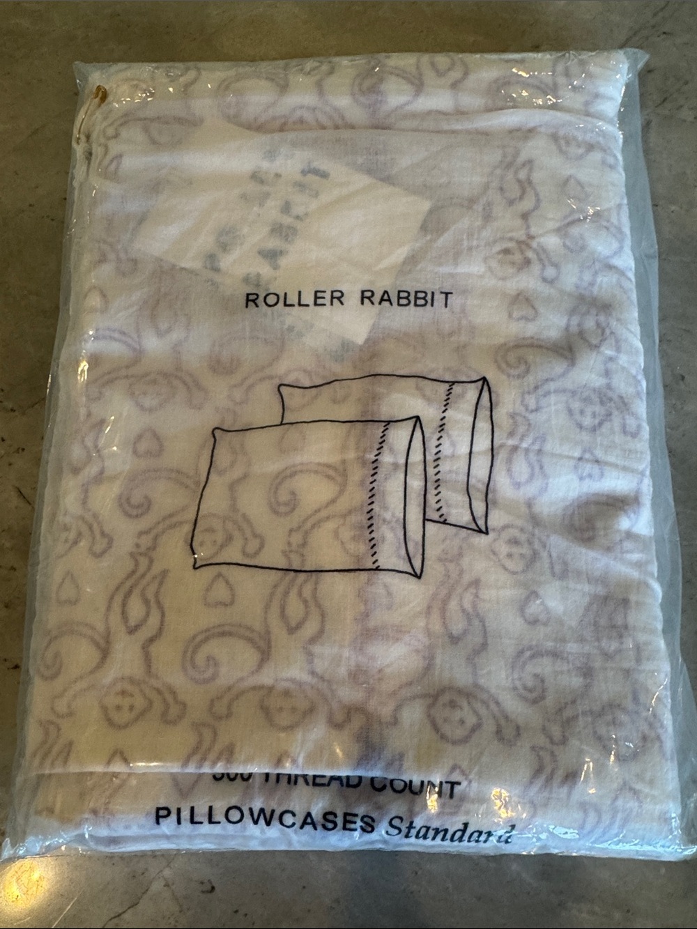 RRR Lavender Monkey Pattern STANDARD PILLOW CASE SET